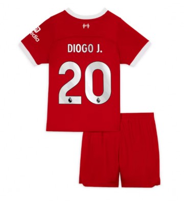 Liverpool Diogo Jota #20 Koti Pelipaita Lasten 2023-24 Lyhyet Hihat (+ Lyhyet housut)